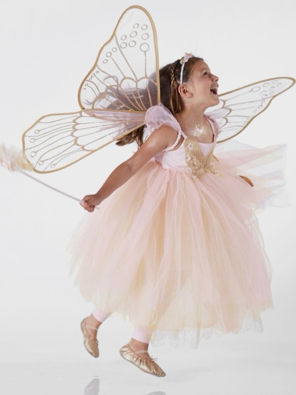 Pottery Barn Kids Pink Butterfly Fairy Halloween Costume size 4-6T - Picture 2 of 10